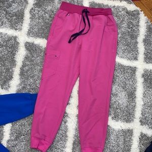 FIGS pink scrub joggers NWOT